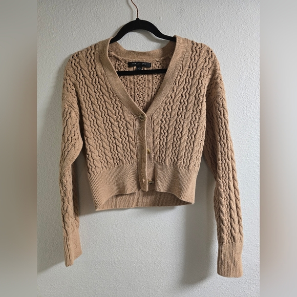 Andrew Marc Crop Cable Knit - Picture 2 of 7